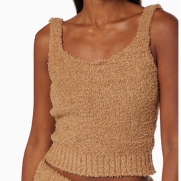 • Skims • Cozy Knit Tank Top Scoop Neck Camel Brown XXS/XS Women’s Casual - Picture 1 of 7